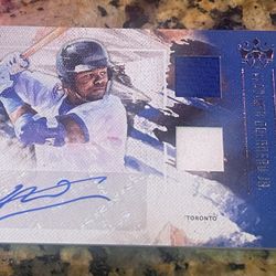 VLADIMIR GUERRERO JR SIGNED 2019 Auto Patch Panini Diamond Kings Baseball Card