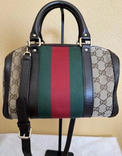 Gucci canvas Web Boston bag Small