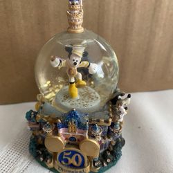 Walt disney 50th Anniversary  Mickey Mouse snow globe Mini