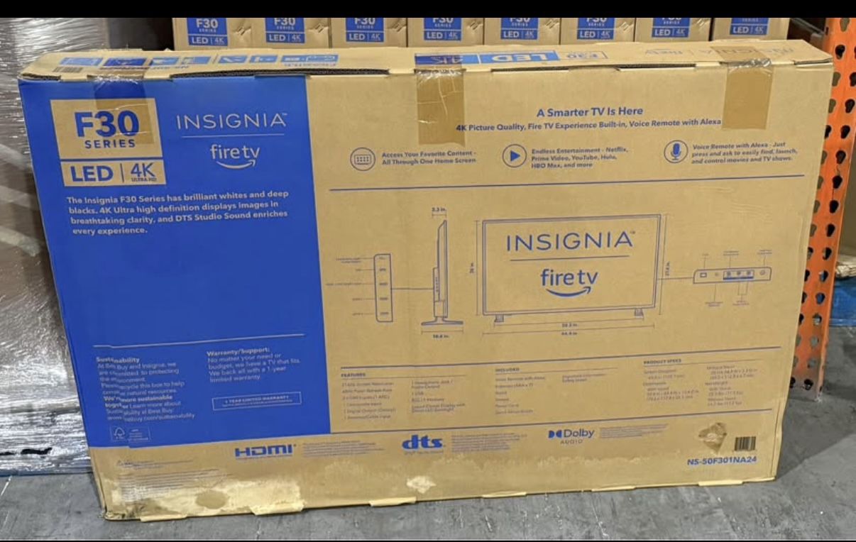Brand New Insignia 50” F30 4K UHD Smart Fire TV – Sealed Box