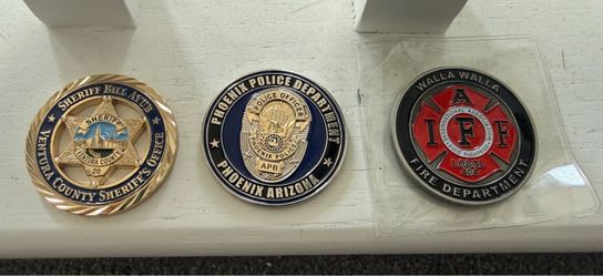 Lot 3 police & fire dept memorabilia