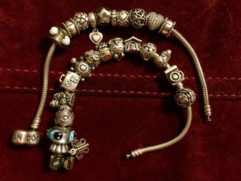Pandora charms and bracelet