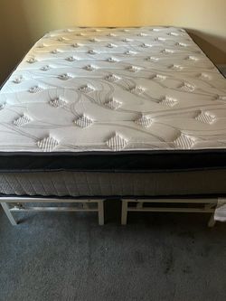 Full spring mattress n frame