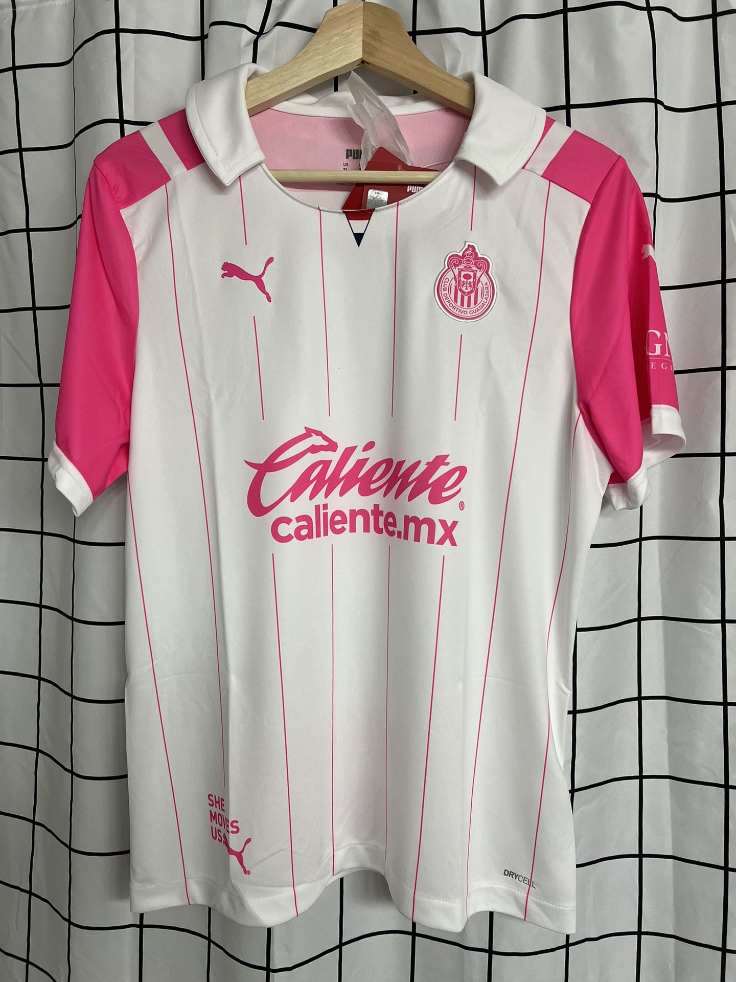Puma Chivas Guadalajara Jersey Women’s XL Pink White New