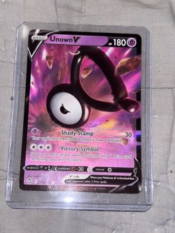 Unown V full art Pokemon card
