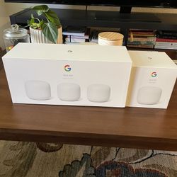3 PacK Google Nest Wi Fi Router AC2200 2 Points Voice Assistant Snow White , Plus One Extra Point
