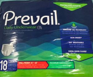 Prevail Incontinence Underwear Max Absorbency Sm/Med