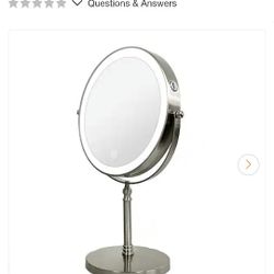 8 in. W x 8 in. H Round Framed
Dimmable LED Lighted Makeup
Double Sided Vanity Mirror