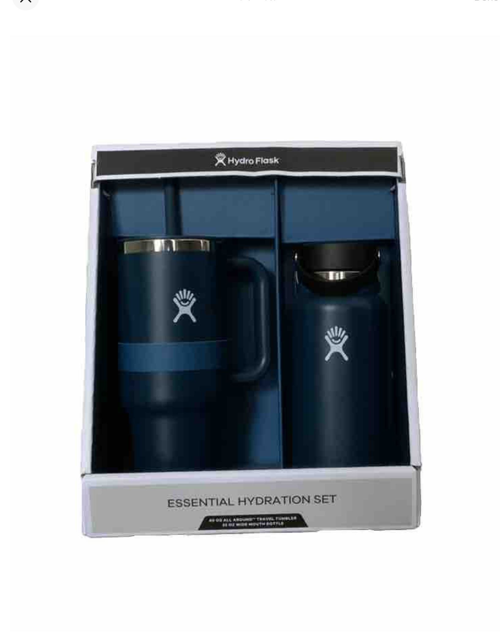 Hydro Flask Hydration Set 40oz Tumbler & 32oz Wide Mouth Bottle in White