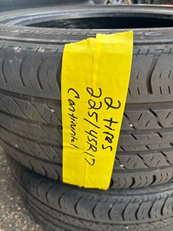 2 tires 225/45r17 continental $75