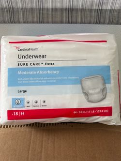 Adult diaper underwear $5 a pack
