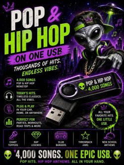 Pop & Hip Hop USB Drive – 4,000 Songs