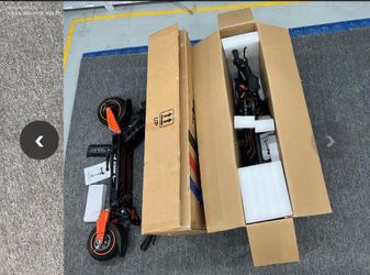 Folding Electric Scooter Black and Orange