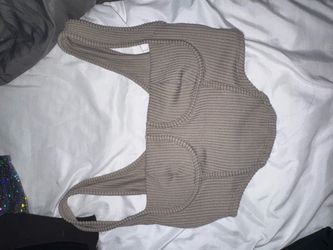 Ribbed Knit Crop Bralette Top