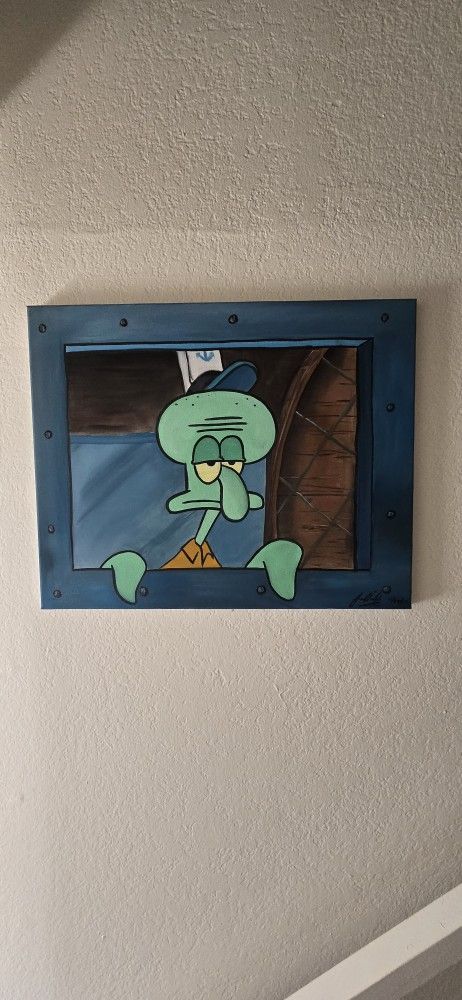 Squidward Painting