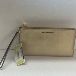 Michael Kors Zip Clutch Leather Wallet 