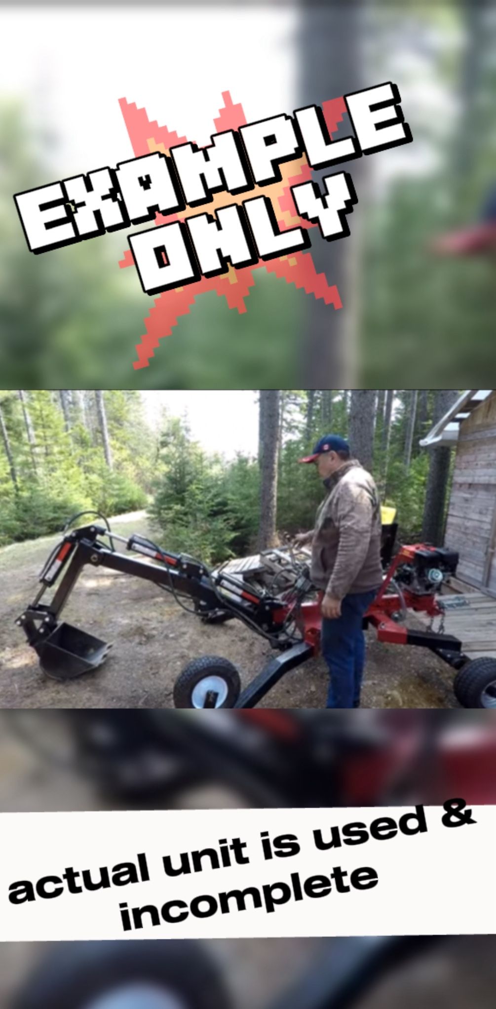 Mini Backhoe – For Parts – $400 OBO