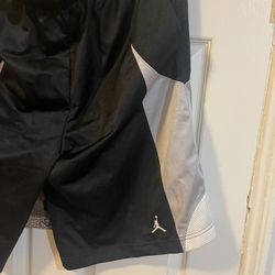 Large Jordan’s Short Original Colors Black and grey and White $45