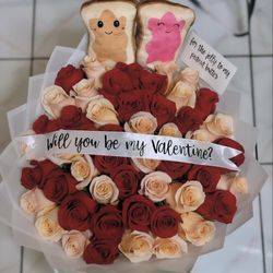 Will You Be My Valentine Rose Bouquet