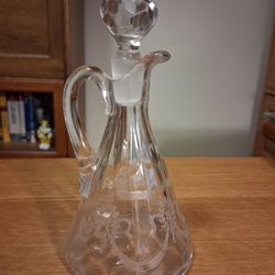 Antique Etched Cruet