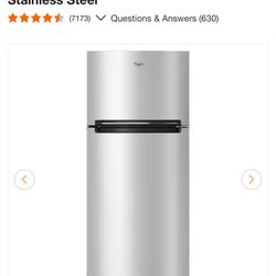 Whirlpool Stainless Steel Refrigerator 