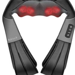 Tissue with Heat, 3D Kneading Massage Pillow Back Shoulder Massagerfor Body Muscle