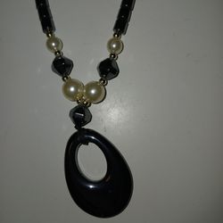 Drop Tear Drop Faux Pearl Necklace 