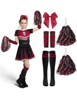 NEW! Girls Cheerleader Halloween Costume Set