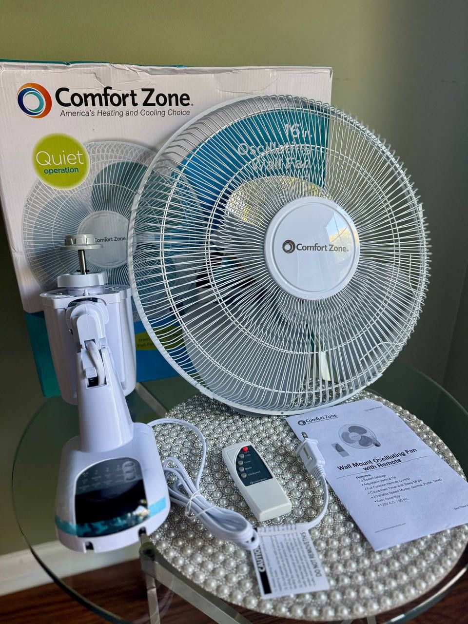 Wall Mount Fan with Remote Control