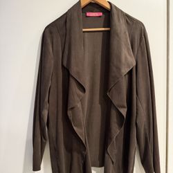 Faux Leather Blazer