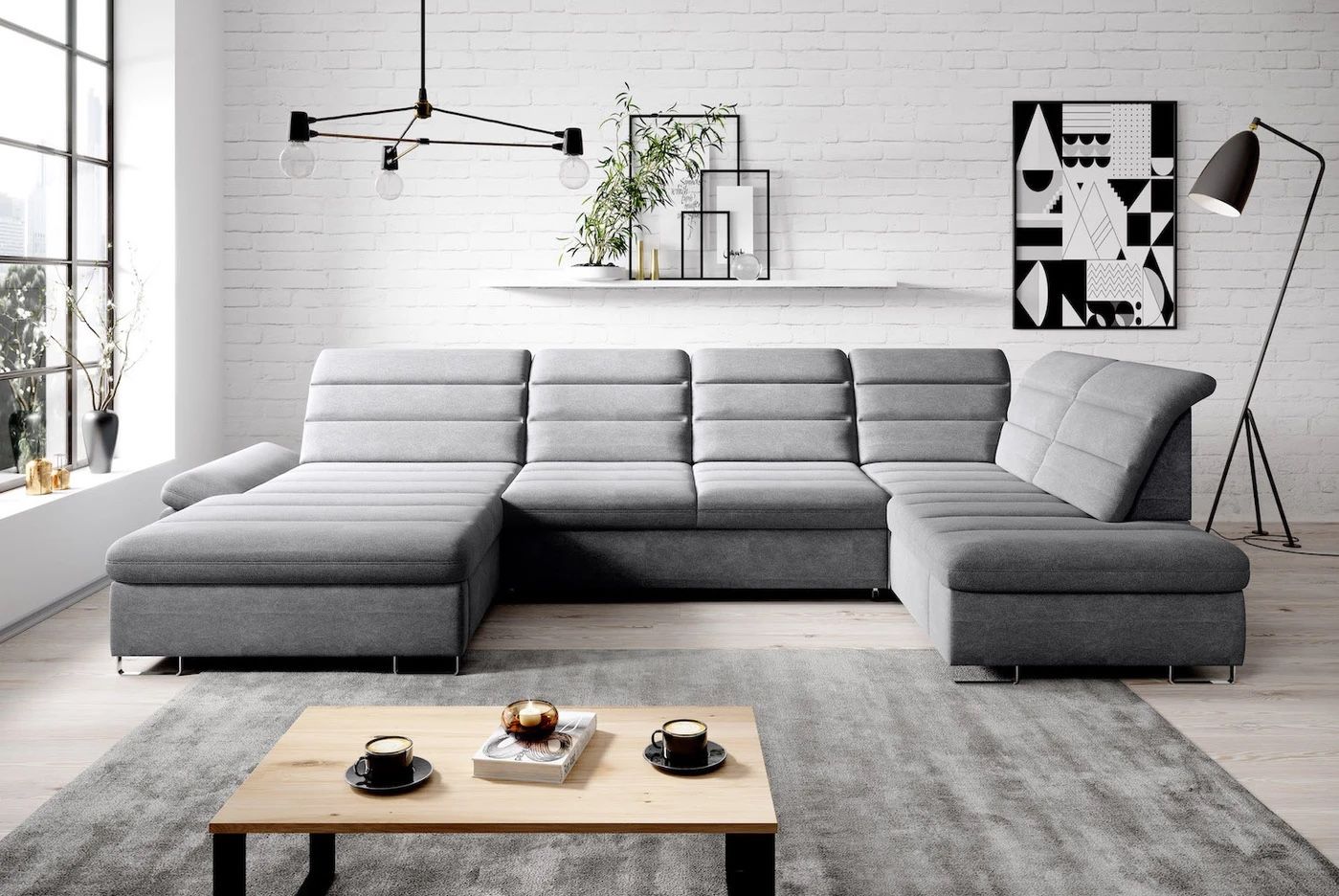 Sectional Donatella XL with Sleeper And Storage
