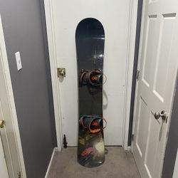 Snowboard with Bindings - Size 165cm