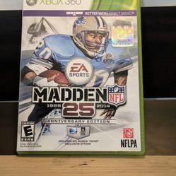 Xbox 360 Madden Video Games #25, #15 & # 12 
