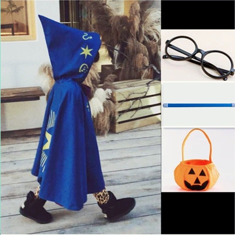 Kids' Harry Potter Magic Cloak Cosplay Wizard Cape Halloween Costume