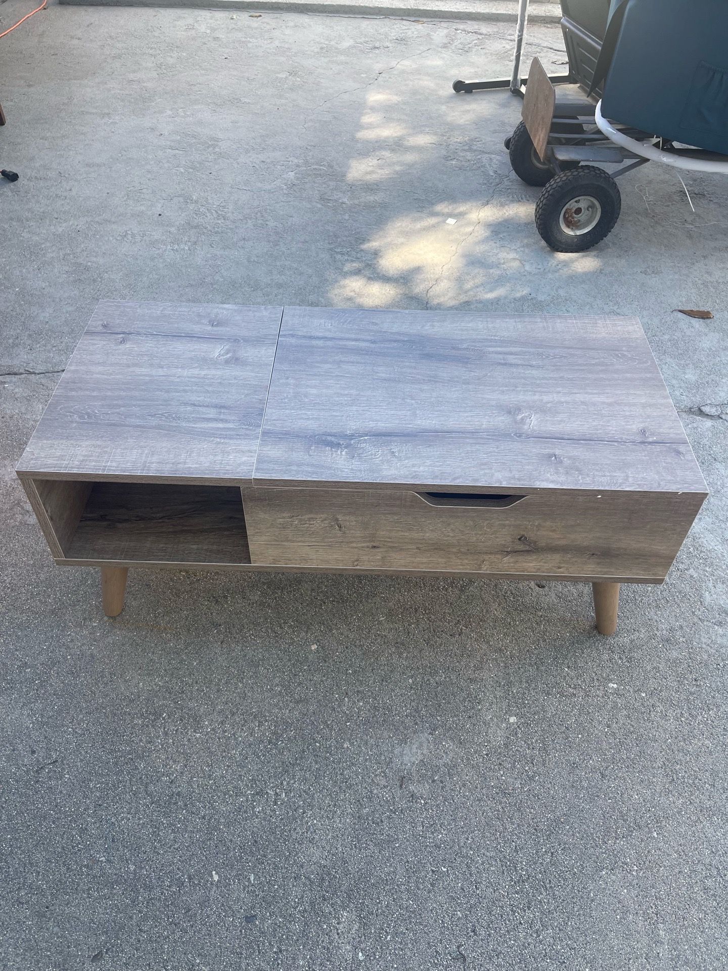 Lift-Top Coffee Table with Hidden Storage