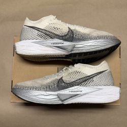 Nike Zoom X Vaporfly Next 3% White Particle Grey men’s sz 14 running shoes Rare!