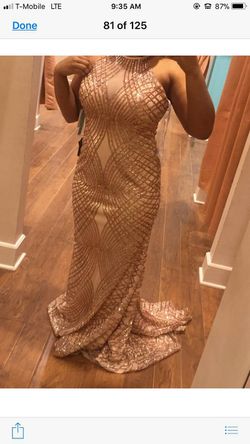 Gold Prom Dress Size 10