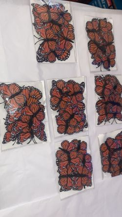 Monarch Butterfly Decorations, dia de los muertos Decorations, 3 Sizes 3D Day of the Dead Artificial Monarch Butterflies Decor Halloween Butterfly Wal