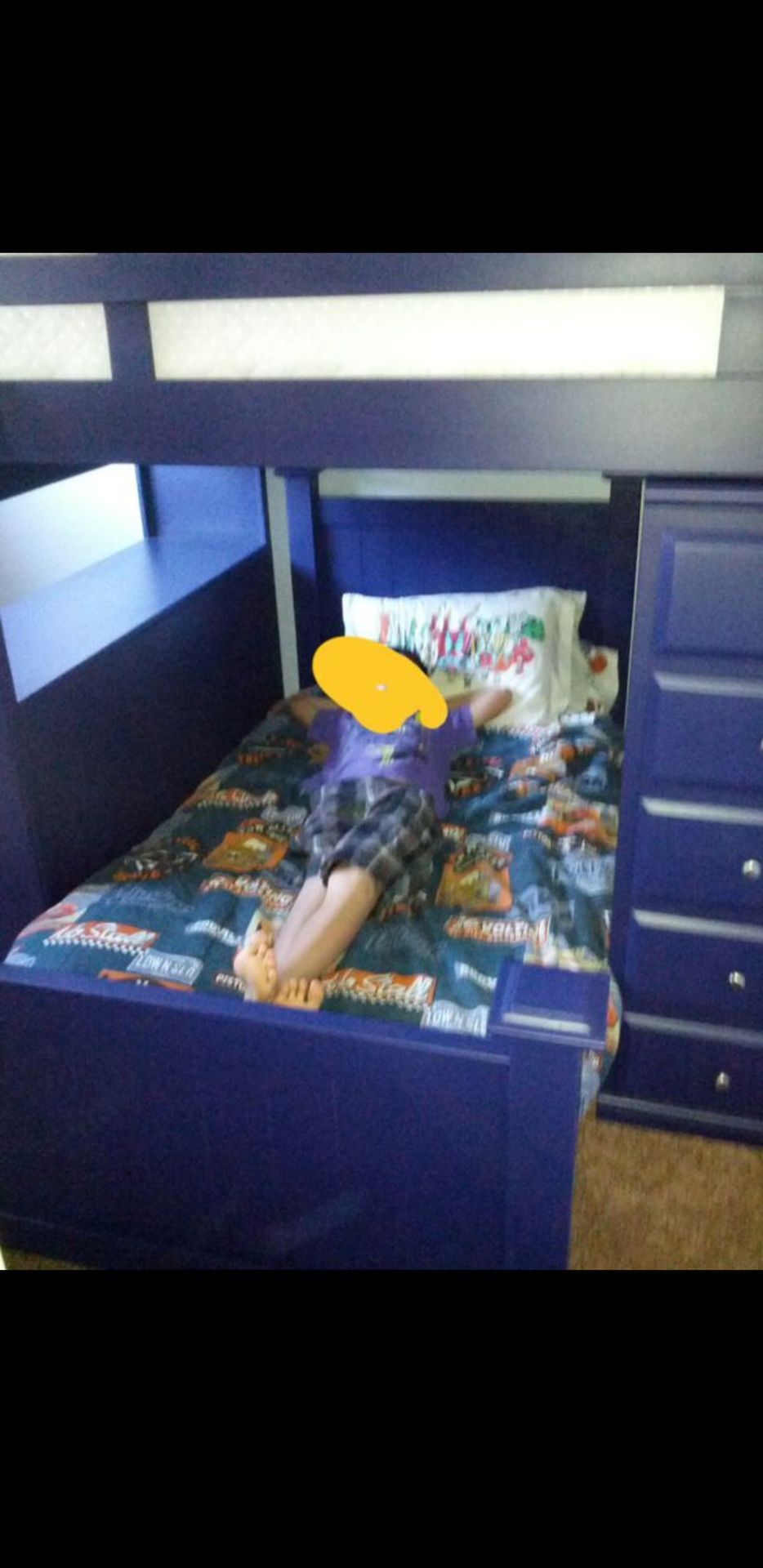 Kids Modular Bed (Blue) Bunk Bed Desk Dresser