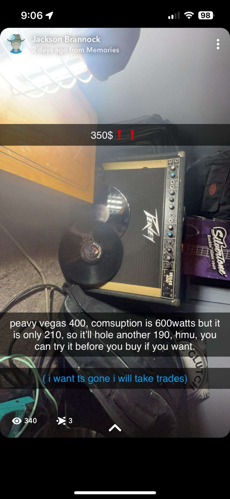 peavy vegas 400