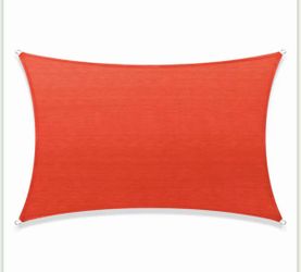 14 ft. x 18 ft. 190 GSM Red Rectangle Sun Shade Sail Screen (used)