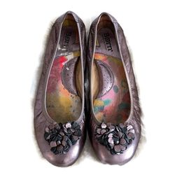 Born Bronze Leather Ballet Flats