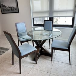 Glass Dining Table With Chairs 