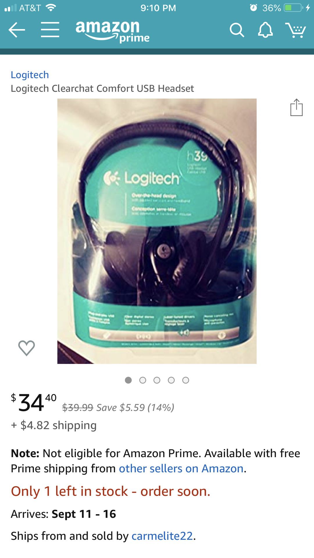 Logitech Clearchat Comfort USB Headset