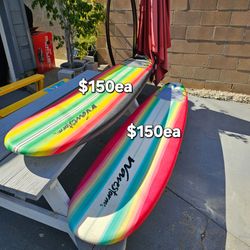 8ft Wavestorm soft foam surfboard with leash, good condition,  $150ea, San Pedro