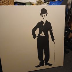 NEW IKEA PJATTERRD CHARLIE CHAPLIN CANVAS PRINT