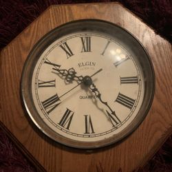 Vintage Elgin octagon wall clock