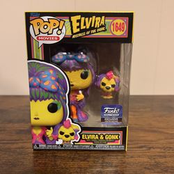 Funko Pop! Elvira & Gonk BlackLight 1649 - Funko Hollywood Exclusive