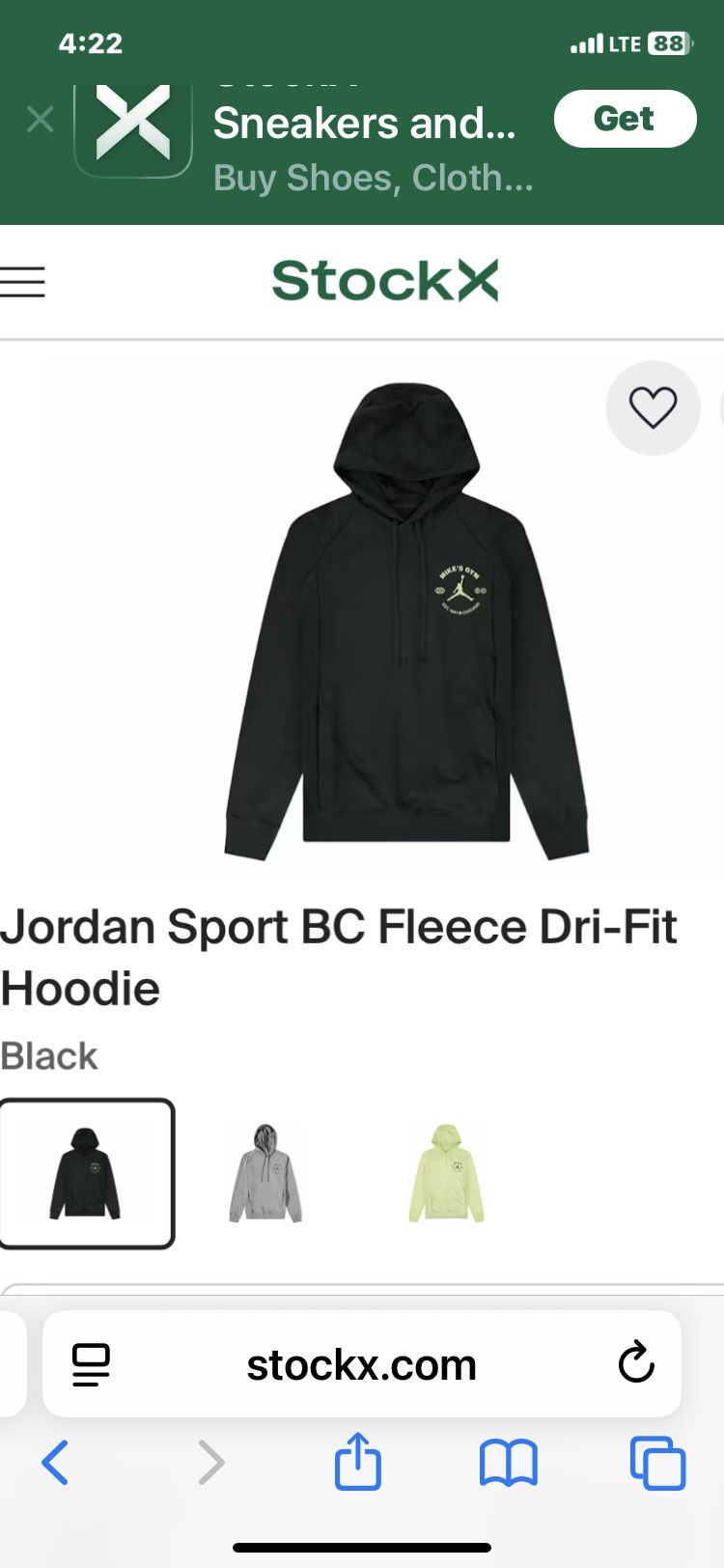 Nike Men's Jordan Sport Dri-FIT Fleece Pullover Hoodie Black 