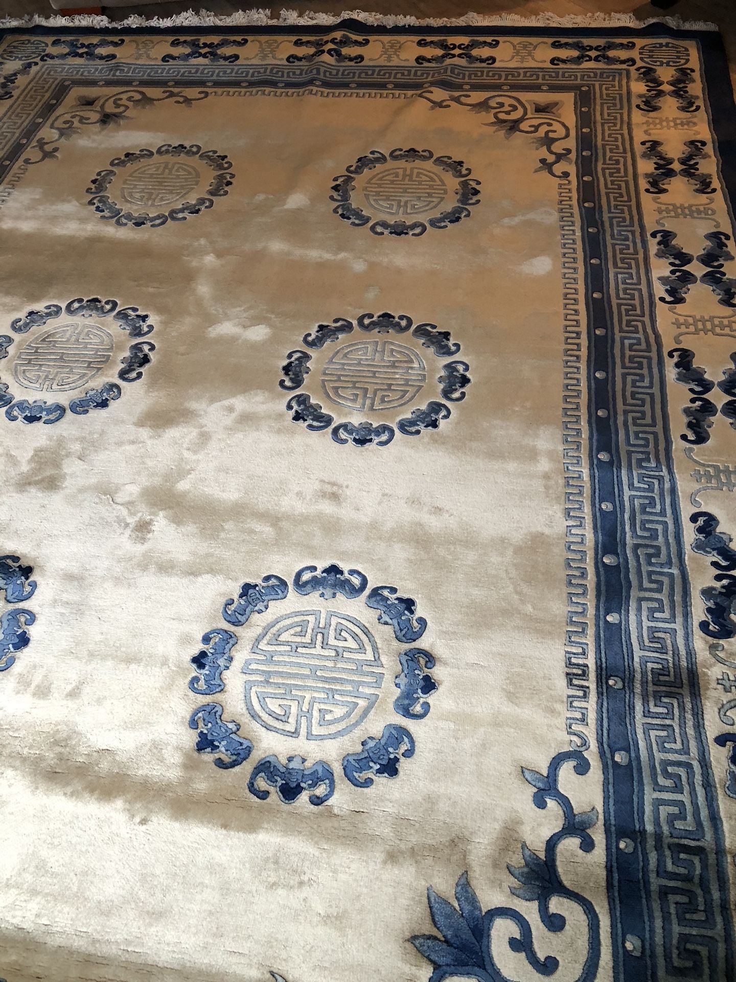Priced To Sell Hand Stitched & Hand Woven Chinese Carpet New Price Till Me Years $8500